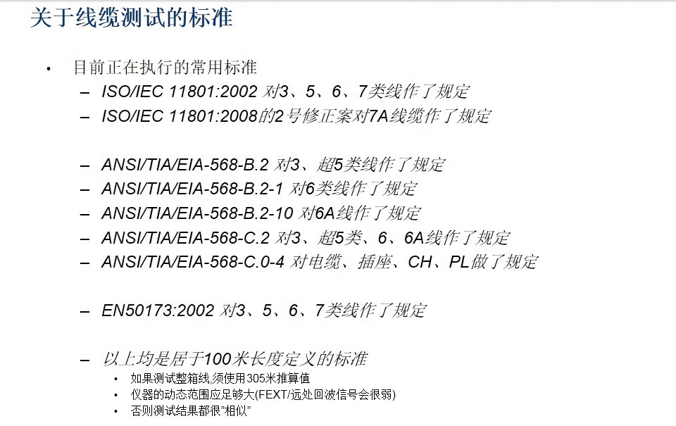 關(guān)于線(xiàn)纜測(cè)試的標(biāo)準(zhǔn)圖